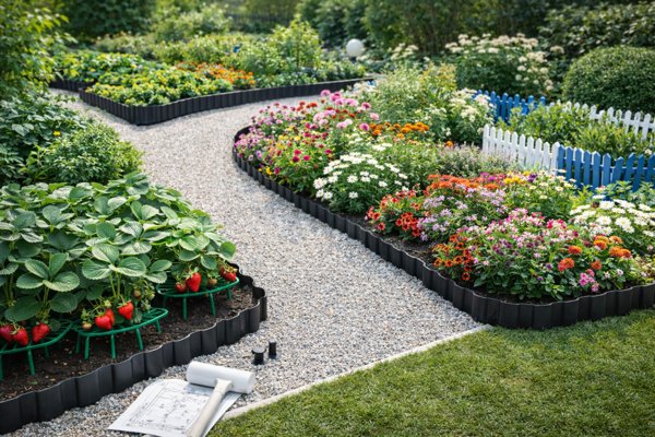 Благоустройство дачного и садового участка: оформление дорожек, клумб и использование современных материалов