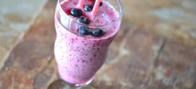 Как приготовить черничный смузи: рецепт с фото