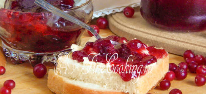 Клюквенный джем — рецепт с фото