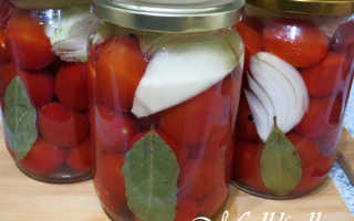 Маринованные помидоры с луком на зиму, рецепт с фото
