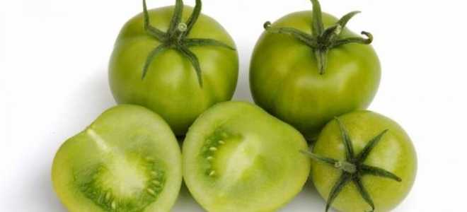 Маринованные зеленые помидоры с чесноком быстрого приготовления