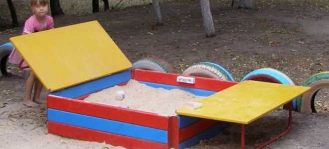 Песочница с крышкой: чертежи схемы